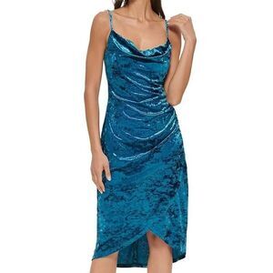 GUESS Blue Velvet Dress‎ Size 14